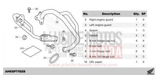 KIT,ENG GUARD CRF1100DR de 2024